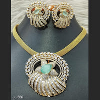 Jain Jewellers American Diamond Necklace Set - 11061775