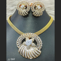 Jain Jewellers American Diamond Necklace Set - 11061775