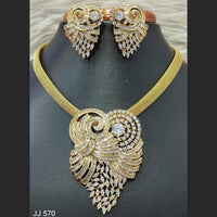Jain Jewellers American Diamond Necklace Set - 11061776