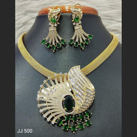 Jain Jewellers American Diamond Necklace Set - 11061777