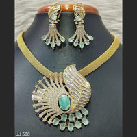 Jain Jewellers American Diamond Necklace Set - 11061777