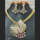 Jain Jewellers American Diamond Necklace Set - 11061777