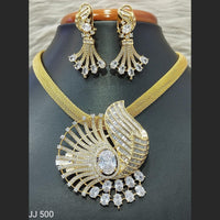 Jain Jewellers American Diamond Necklace Set - 11061777