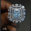 Jain Jewellers American Diamond Stone Adjustable Ring  - 11061797