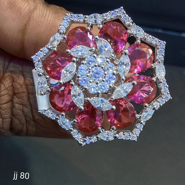 Jain Jewellers American Diamond Stone Adjustable Ring  - 11061812