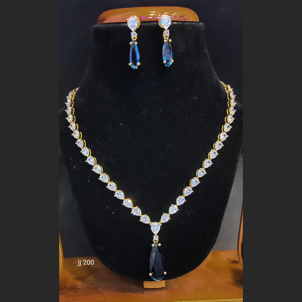 Jain Jewellers American Diamond Jewellery Necklace Set