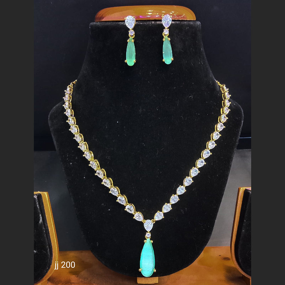 Jain Jewellers American Diamond Jewellery Necklace Set