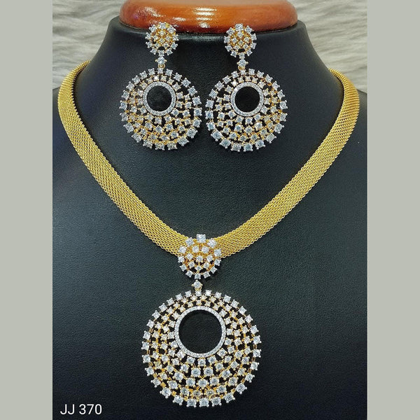 Jain Jewellers American Diamond Necklace Set - 11062033