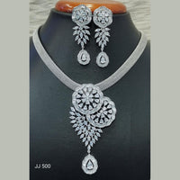 Jain Jewellers American Diamond Necklace Set - 11062035