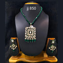 Jain Jewellers Gold Plated Kundan Stone Necklace Set - 11062043