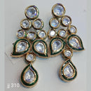 Jain Jewellers Gold Plated Kundan Stone Dangler Earrings