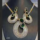 Gold Plated American Diamond Necklace Set - 11062142