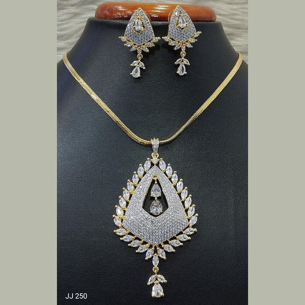 Jain Jewellers Ad Stone Pendant Set - 11062166