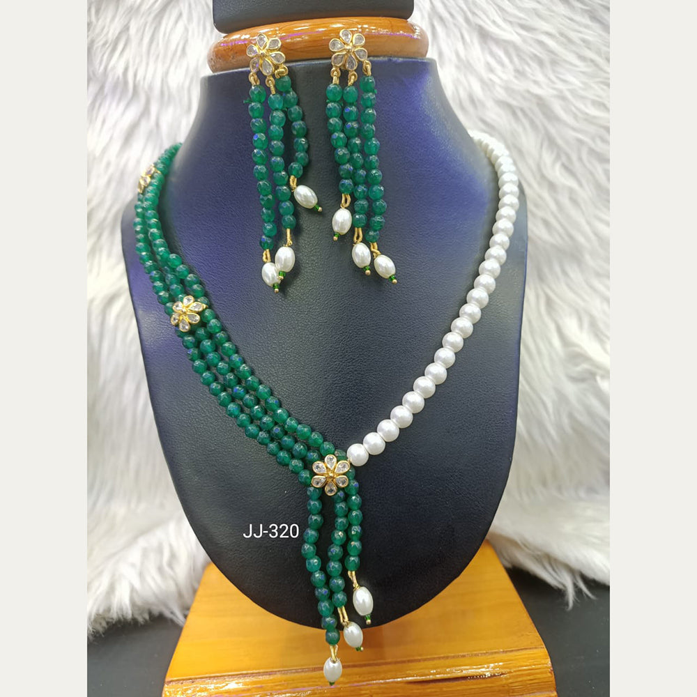Jain Jewellers Gold Plated American Diamond Necklace Set