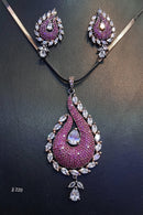 Jain Jewellers American Diamond Pendant Set - 11062316