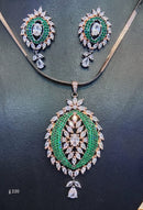 Jain Jewellers American Diamond Pendant Set - 11062324