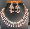 Jain Jewellers American Diamond Necklace Set - 11062335