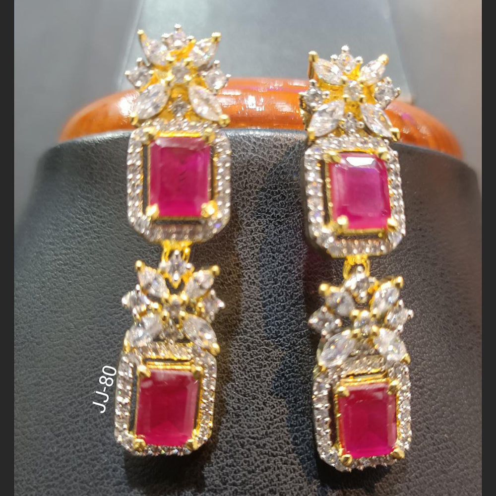 Jain Jewellers Ad Stone Dangler Earrings - 11062343