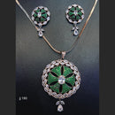 Jain Jewellers Ad Stone Pendant Set - 11062368
