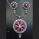 Jain Jewellers Ad Stone Pendant Set - 11062368