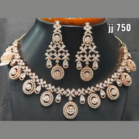 Jain Jewellers American Diamond Necklace Set - 11062444