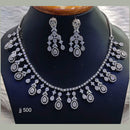 Jain Jewellers American Diamond Necklace Set - 11062497