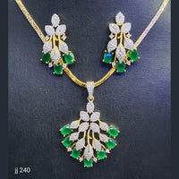 Jain Jewellers American Diamond Pendant Set