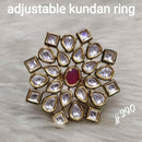 Jain Jewellers Kundan Stone Adjustable Ring - 11062599