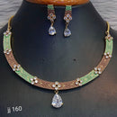 Jain Jewellers Gold Plated American Diamond Necklace Set - 11062636