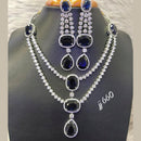 Jain Jewellers Gold Plated American Diamond Necklace Set