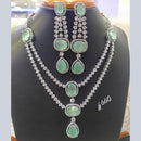 Jain Jewellers Gold Plated American Diamond Necklace Set