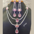 Jain Jewellers Gold Plated American Diamond Necklace Set