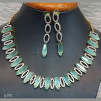 Jain Jewellers Gold Plated American Diamond Necklace Set