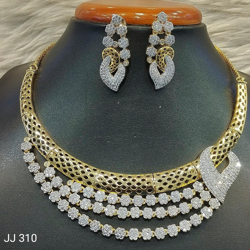 Jain Jewellers American Diamond Jewellery Necklace Set