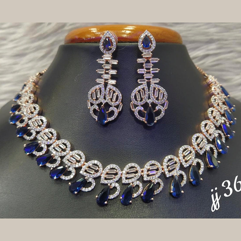 Jain Jewellers American Diamond Jewellery Necklace Set