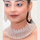 Jain Jewellers Rose Gold Plated AD Stone Necklace Set