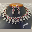 Jain Jewellers Rose Gold Plated AD Stone Necklace Set
