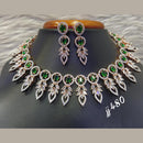 Jain Jewellers Rose Gold Plated AD Stone Necklace Set