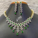 Jain Jewellers Gold Plated AD Stone Necklace Set