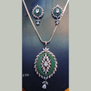 Jain Jewellers Rose Gold Plated AD Stone Chain Pendant Set