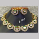 Jain Jewellers Gold Plated AD Stone Necklace Set