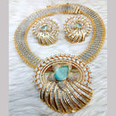 Jain Jewellers Gold Plated AD Stone Necklace Set