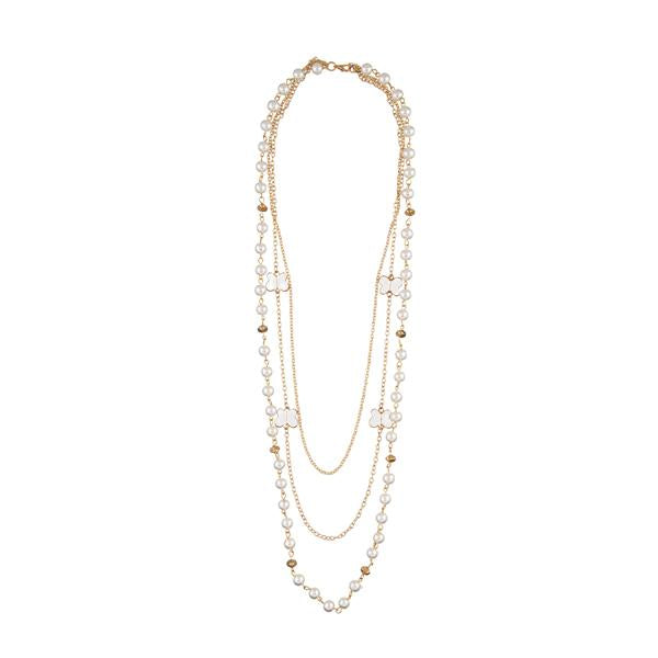 Urthn Gold Plated Pearl Fusion Necklace - 1107013