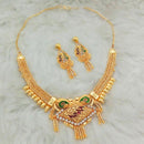 Kalyani Austrian Stone Meenakari Brass Forming Necklace Set - 1108144