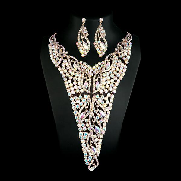 Urthn Crystal Stone Necklace Set - 1108216D