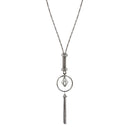 Urthn White Stone Oxidised Plated Statement Necklace - 1108823A