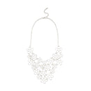 Urthn Silver Plated Floral Design Statement Necklace - 1109204C