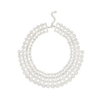 Urthn Silver Plated Round Shape Statement Necklace - 1109220A