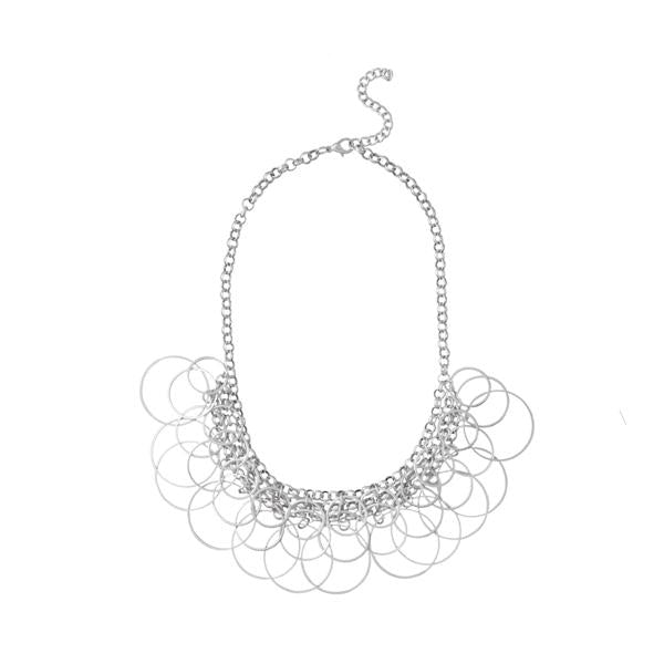 Urthn Rhodium Plated Statement Necklace - 1109225B