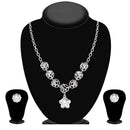 Urthn Austrian Stone Silver Plated Necklace Set - 1110101A